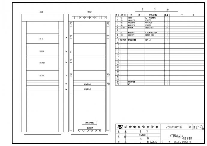 201-16 远动通信柜（A1柜）柜面布置图_图1