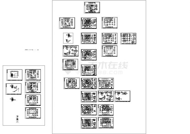 别墅建筑施工图（建筑cad图纸）-图二