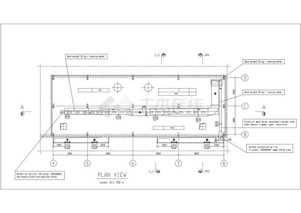某中央空调控制室cad系统工程设计图纸-图二