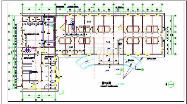 某地三层宾馆建筑设计施工图-图二