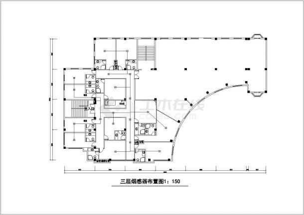 一套完整的某地区大型宾馆电路消防布置图纸-图一