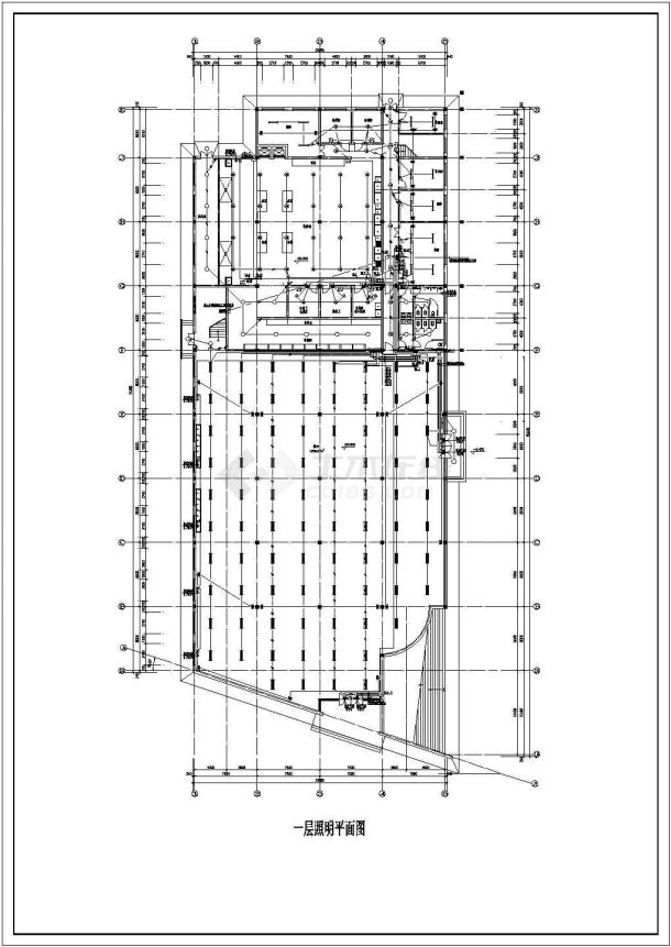 某中学食堂电气设计方案CAD图纸-图二