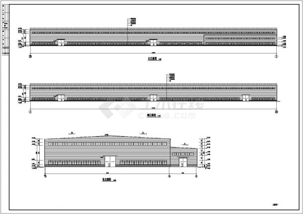 某69米跨中型钢结构厂房建筑设计施工图-图二