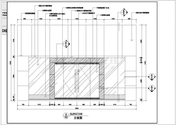 某地国际中心售楼部装修CAD设计施工图纸-图一