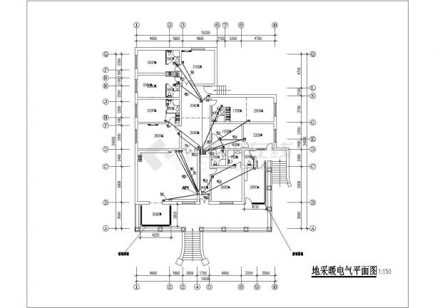 北方别墅施工电气设计CAD图纸方案-图一