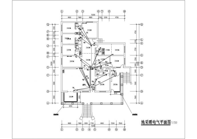 北方别墅施工电气设计CAD图纸方案_图1