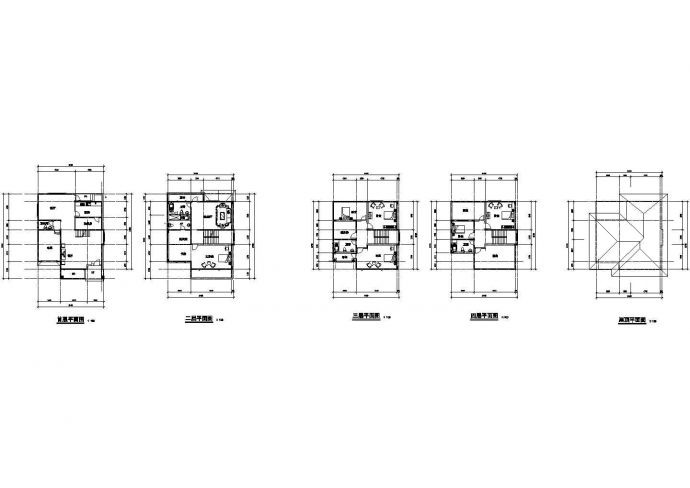 某小区现代风格别墅设计施工方案图_图1