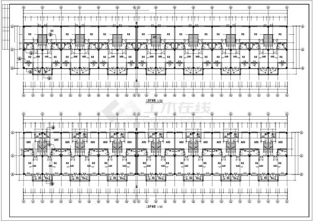 比较全面的连体别墅建筑施工图（全套）-图二