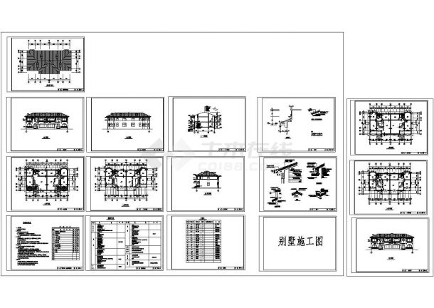 452平两户二层现代别墅建筑设计图-图一