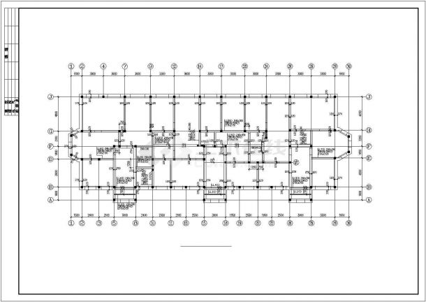 某城市多层砌体住宅楼结构CAD施工图-图二