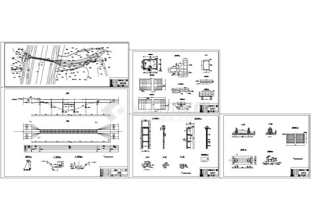 某渡槽工程设计CAD详图-图一