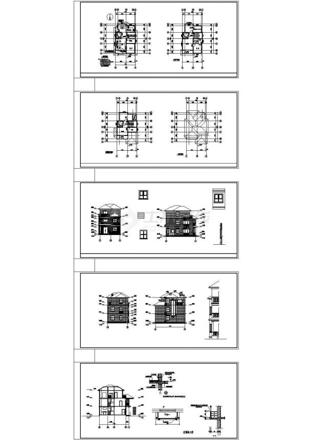 2+1阁楼层：长11.26米 宽7.6米 农村新型别墅建筑设计图【平立剖】-图一