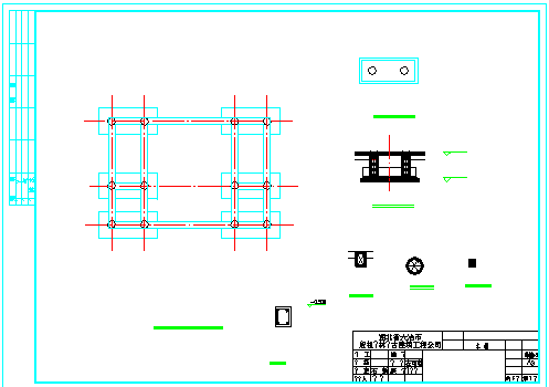 详细的水榭结构施工图（古建）CAD-图一