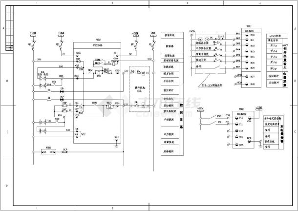 某地35kv主变控制电气原理图（节点详细）-图一