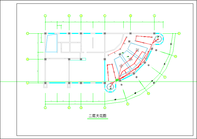 某地高档名城售楼中心装修CAD设计施工图_图1