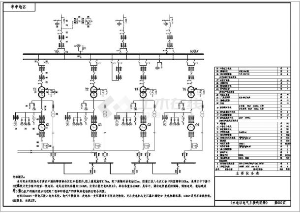 比较实用的华中电气主接线图册（标注详细）-图二