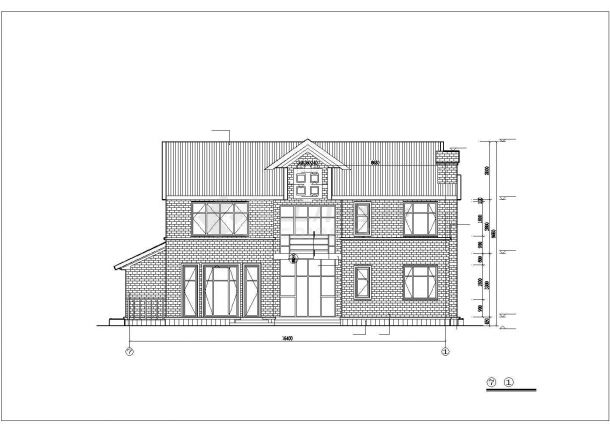京龙花园高档别墅住宅户型图CAD设计图纸方案-图一
