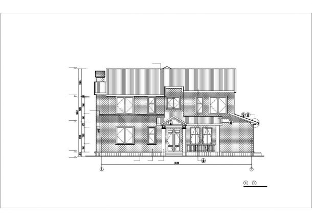 京龙花园高档别墅住宅户型图CAD设计图纸方案-图二