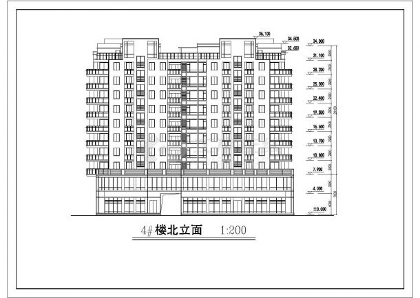 航运新村高层3号住宅建筑设计CAD施工图-图二