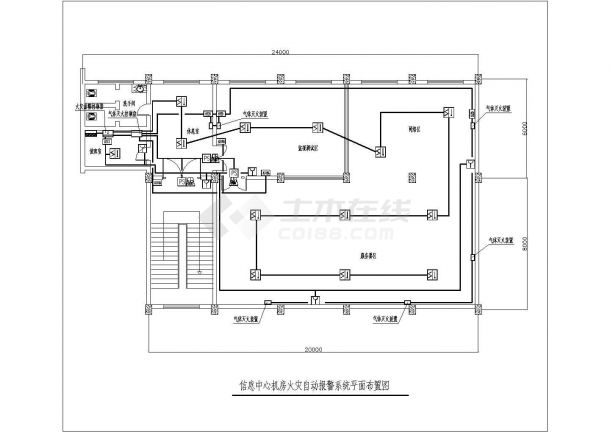 比较精简的信息中心机房BAS_FAS系统电气图纸-图二