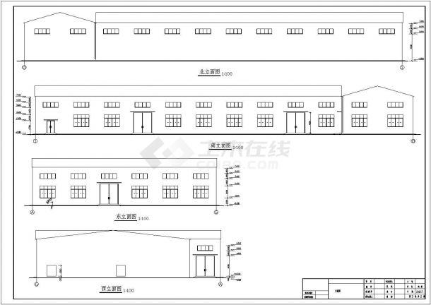 某生产车间混凝土柱钢屋盖建筑结构施工图-图一