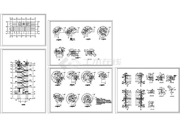 某多层钢平台结构节点构造详图CAD图纸设计-图一