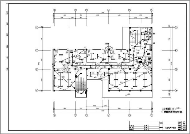 福建联通东山办公楼电气设计CAD施工图-图一