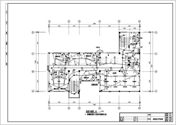 福建联通东山办公楼电气设计CAD施工图-图二