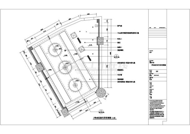 酒店会议室设计方案及施工全套CAD图纸-图二