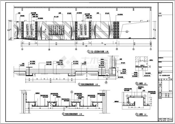 酒店Ⅲ-Ⅴ区客房过道设计方案全套CAD图纸-图二