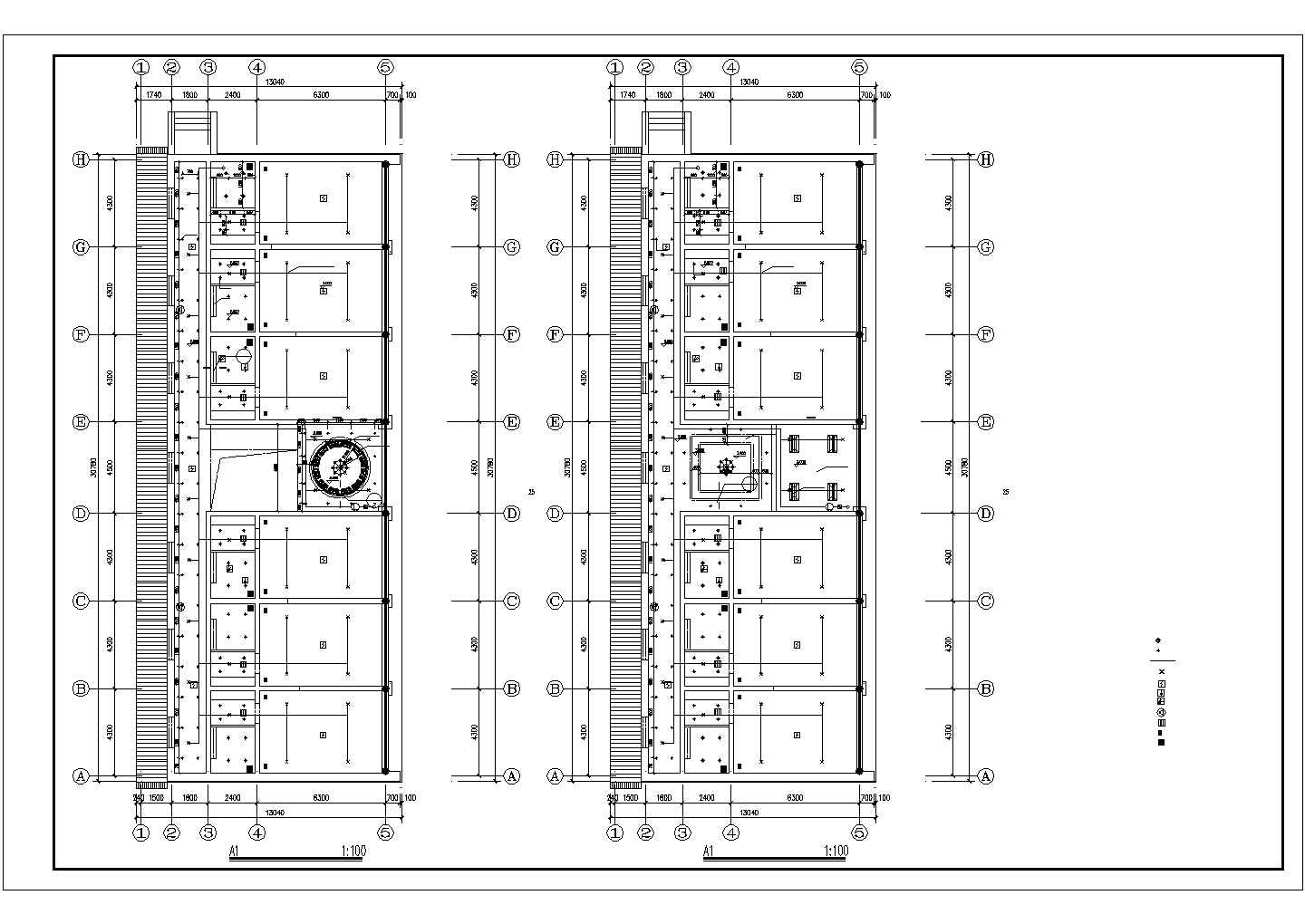 某地宾馆标准间全套建筑施工图