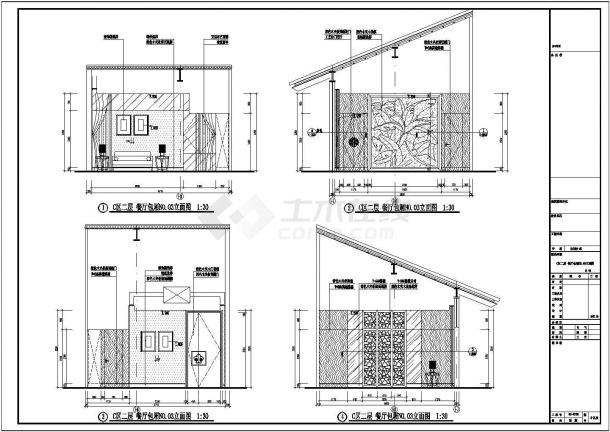酒店大厅设计方案及施工全套CAD详图-图二