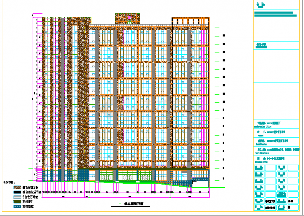 某地18层办公楼玻璃幕墙建筑方案图(含幕墙计算书、热工计算书)-图二