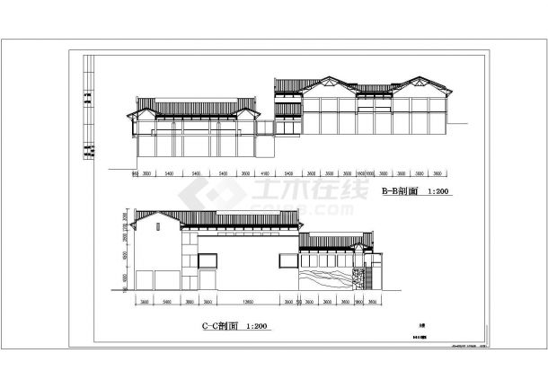 长87.33米+宽44.84米+地下半层地上3层杭州中式现代风格历史博物馆建筑方案-图一