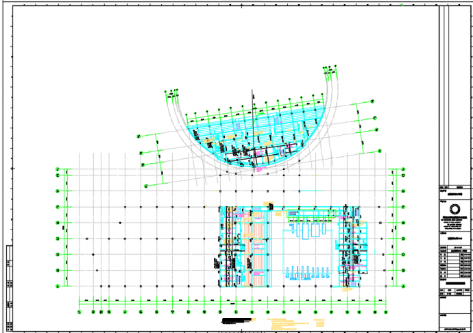 某地大型室内游泳馆框架结构设计施工CAD图_图1