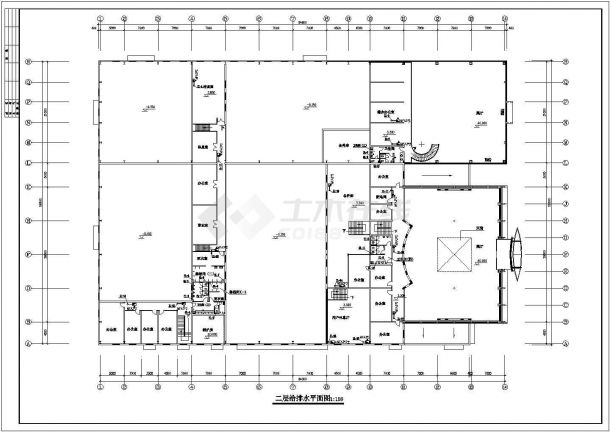 某地区4S专卖店建筑给排水工程设计方案图-图二