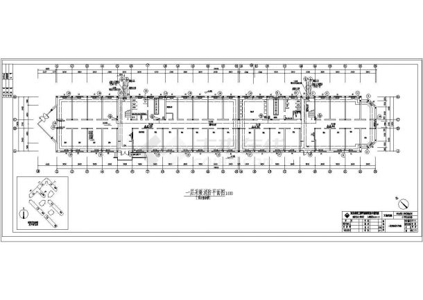 河北建筑工程学院新校区4号学生宿舍楼暖通设计图-图一