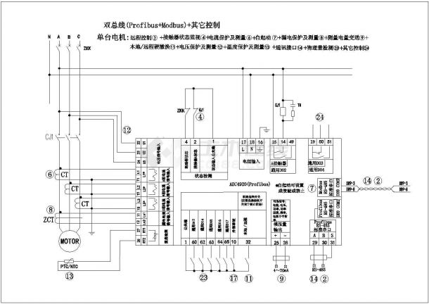某个不同电机遥控电气原理图（共12张）-图二