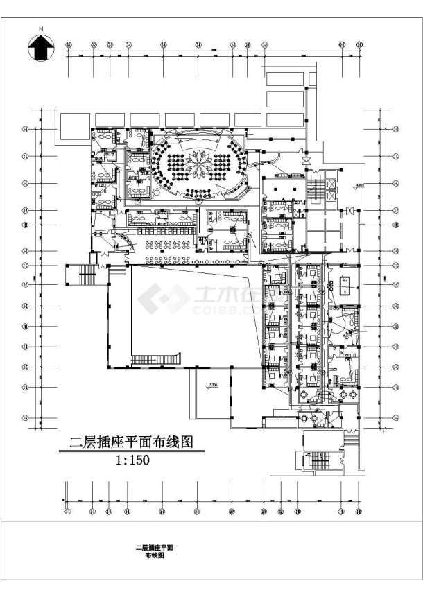 某宾馆装饰全套电气设计施工CAD图-图二