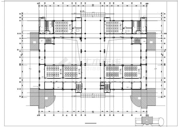 某地简单实用的小学设计建筑图-图一