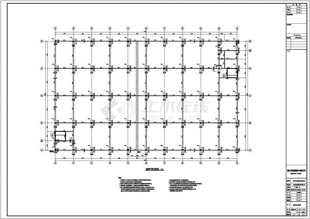 【台州】某二层框架钢屋盖厂房结构施工图-图二
