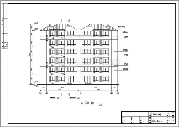 冠迪花园住宅小区复式公寓cad施工设计图-图二