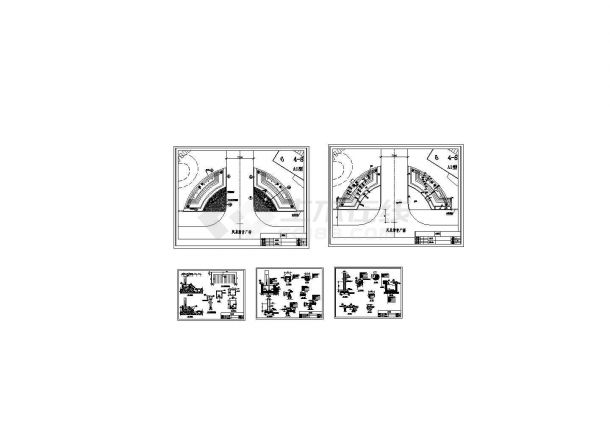 风泉广场施工大样详CAD图，标注详细-图一