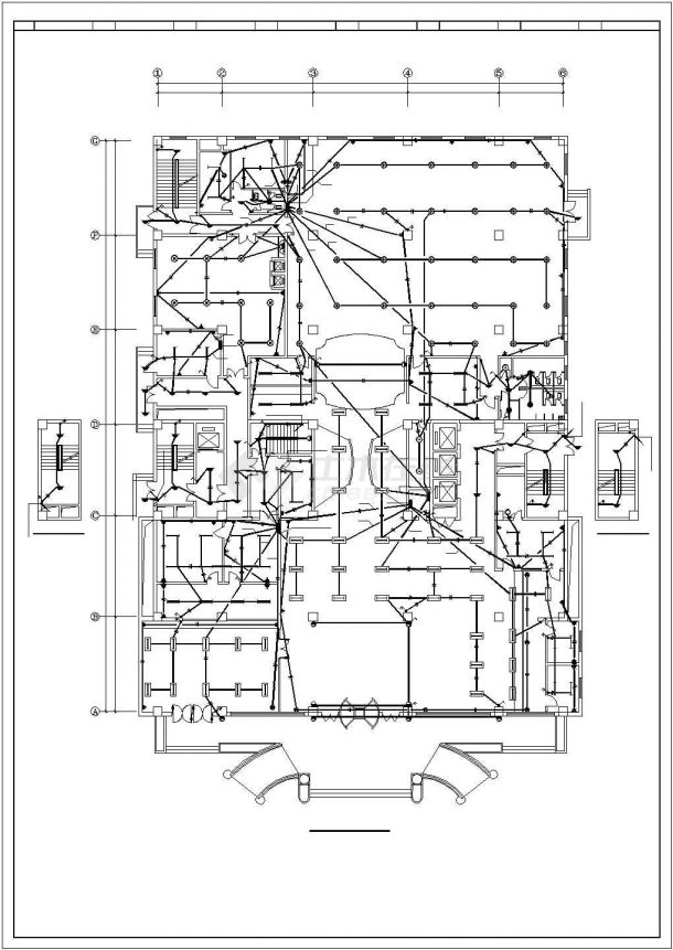 高层宾馆全套电气设计施工CAD图-图一