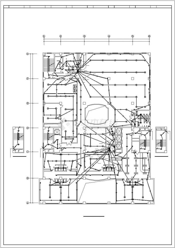 高层宾馆全套电气设计施工CAD图-图二