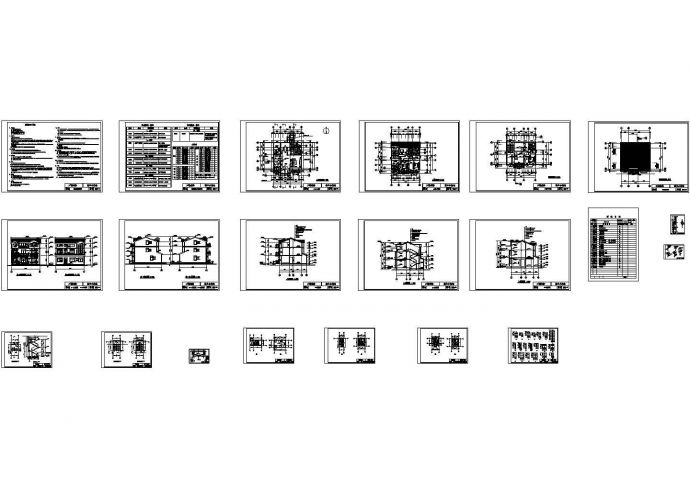 三层经典欧式别墅全套建筑设计图纸_图1