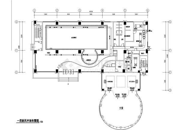 某地区税务局办公大楼中央空调系统cad设计图-图二