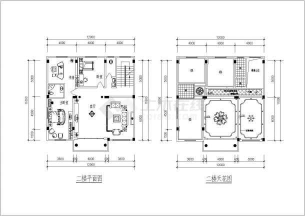 某地商业套房装修CAD设计施工图纸-图二