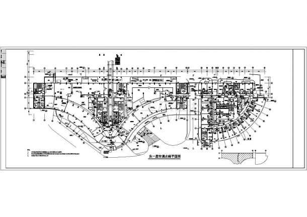 某地区医院住院楼经典中央空调系统cad施工图-图二