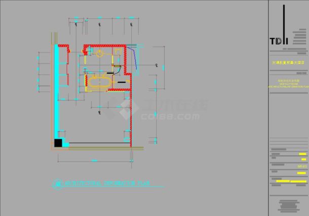 TDI某地豪华大酒店部分装修CAD施工图-图二